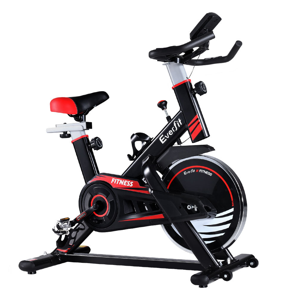 Everfit Spin Exercise Bike Fitness Commercial Home Workout Gym Equipment Black - Pop Up Life