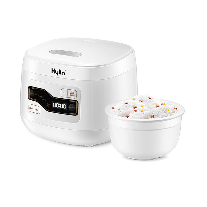 Kylin Electric Multi-Function 4 Cups Ceramic Pot Rice Cooker 2L White