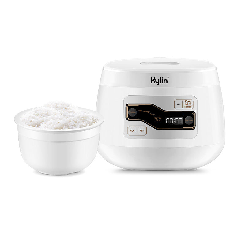 Kylin Electric Multi-Function 4 Cups Ceramic Pot Rice Cooker 2L White