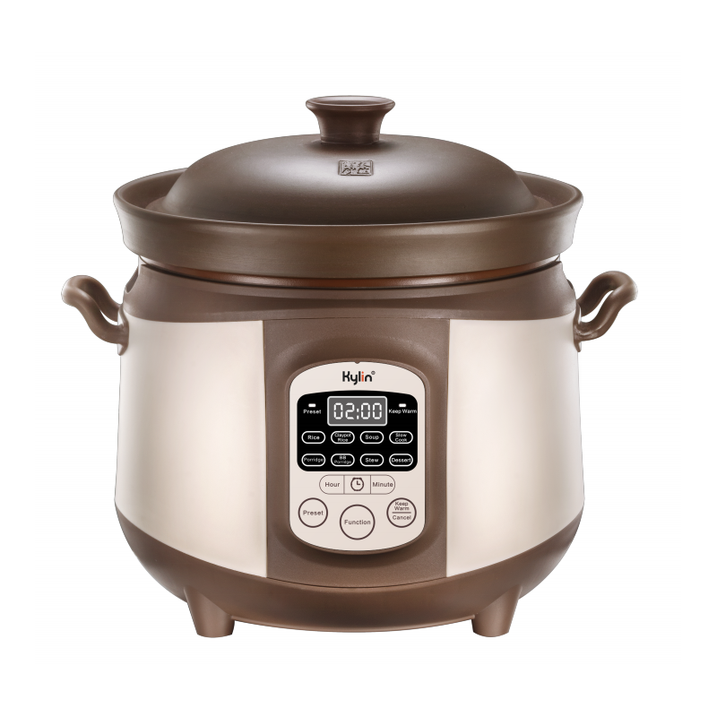 Kylin Electric Purple Clay Pot Slow Cooker 4L