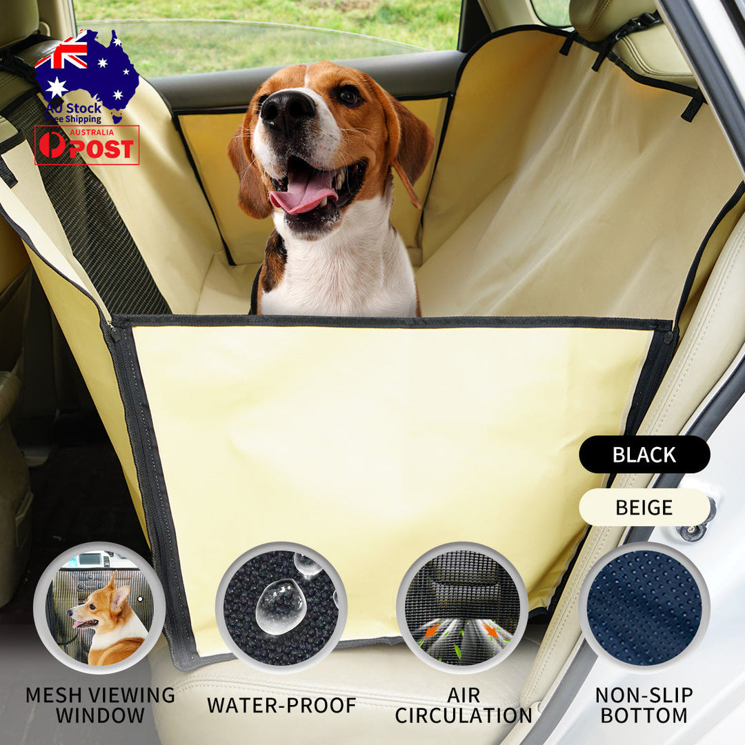 Ondoing Cargo Pet Car Boot Back Seat Cover Rear Dog Waterproof Protector Liner Mat Pad Cream