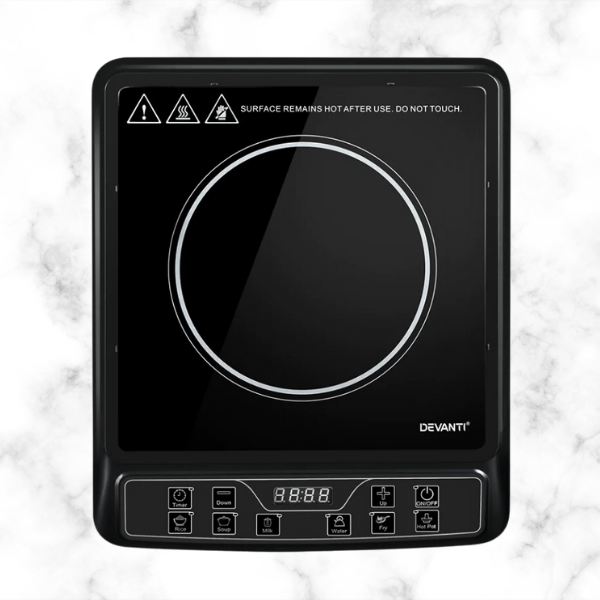Devanti Electric Induction Cooktop Portable Cook Top Ceramic Kitchen Hot Plate