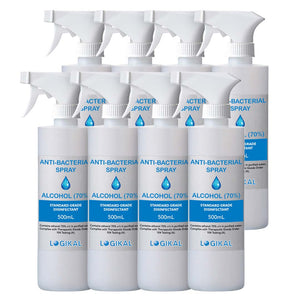 8X 500ml Standard Grade Disinfectant Anti-Bacterial Alcohol Spray Bottle - Pop Up Life