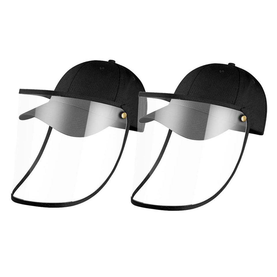 2X Outdoor Protection Hat Anti-Fog Pollution Dust Protective Cap Full Face HD Shield Cover Kids Black - Pop Up Life