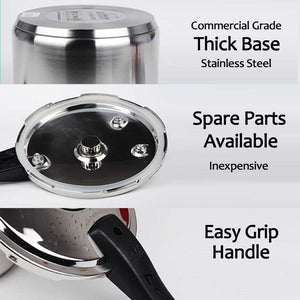 2X 4L Commercial Grade Stainless Steel Pressure Cooker - Pop Up Life