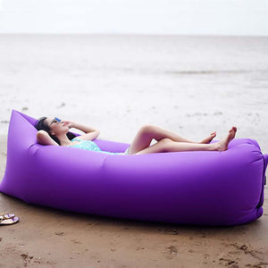 Fast Inflatable Sleeping Bag Lazy Air Sofa Orange - Pop Up Life