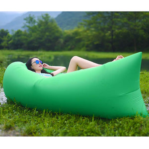 Fast Inflatable Sleeping Bag Lazy Air Sofa Orange - Pop Up Life