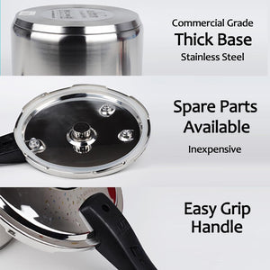 8L Commercial Grade Stainless Steel Pressure Cooker With Seal - Pop Up Life