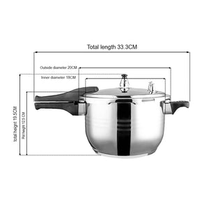 8L Commercial Grade Stainless Steel Pressure Cooker With Seal - Pop Up Life