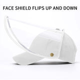 2X Outdoor Protection Hat Anti-Fog Pollution Dust Protective Cap Full Face HD Shield Cover Adult White - Pop Up Life