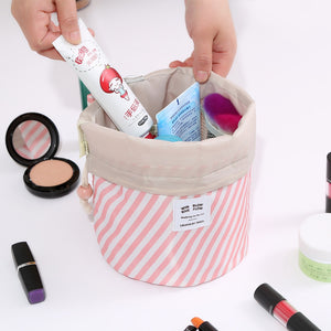 Round women makeup bag travel make up organizer Cosmetic bag female storage toiletry kit case - Pop Up Life