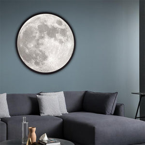 LED Mirror Moon Lamp Mercury Lamps Romantic Makeup Wood Frame Hanging Mirror Girl Gift Bedroom Decor - Pop Up Life