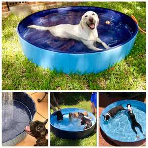 Foldable Dog Pool Pet Bath Summer Outdoor Portable Swimming Pools Indoor Wash Bathing Tub Collapsible Bathtub for Dogs Cats Kids - Pop Up Life