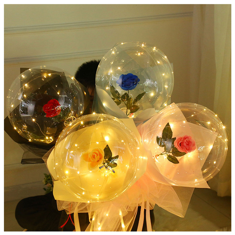LED Luminous Balloon Rose Bouquet - Pop Up Life
