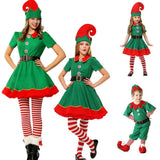 Adult Ladies/Kids Polyester Party Little Elf Cute Costume Christmas Funy Cosplay - Pop Up Life