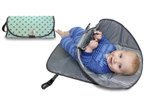 3 in 1 Diaper Clutch Changing Station and Diaper-Time Playmat With Redirection Barrier Camera bag - Pop Up Life
