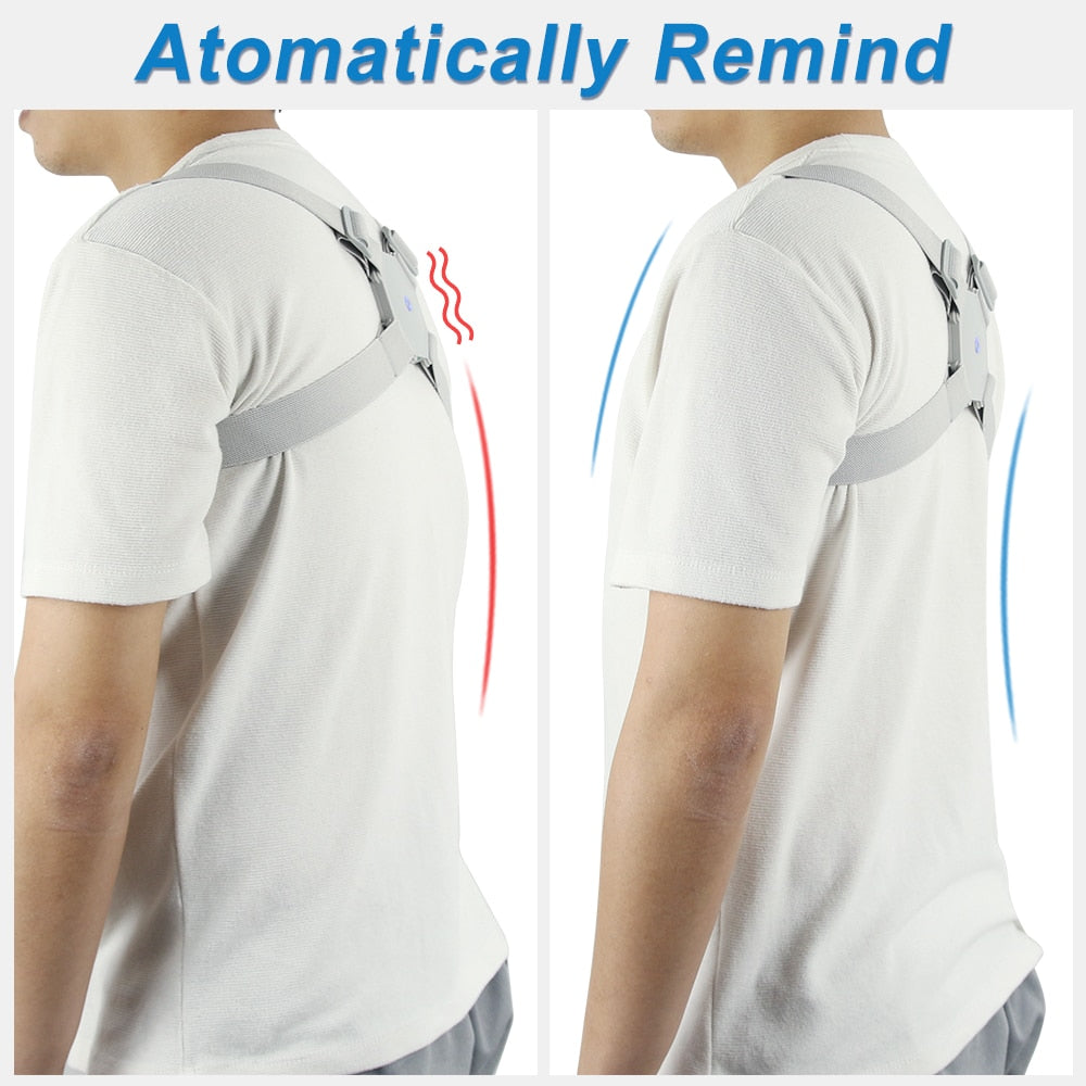Adjustable Intelligent Posture Trainer Smart Posture Corrector Upper Back Brace Clavicle Support for Men and Women Pain Relief - Pop Up Life