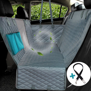Dog Car Seat Cover View Mesh Waterproof Pet Carrier Car Rear Back Seat Mat Hammock Cushion Protector With Zipper And Pockets - Pop Up Life