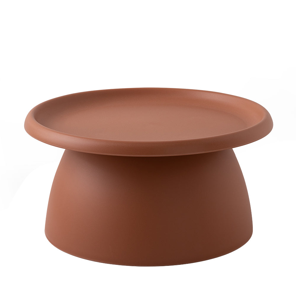 ArtissIn Coffee Table Mushroom Nordic Round Large Side Table 70CM Red - Pop Up Life