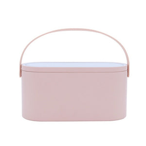 Portable Makeup Case Makeup Mirror With Led Light Creative 2 In 1 Cosmetic Storage Box Travel Cosmetic Bag Container - Pop Up Life