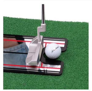 Golf Swing Straight Practice Golf Putting Mirror Alignment Training Aid Swing Trainer Eye Line Golf Accessories 32 x 14.5cm - Pop Up Life