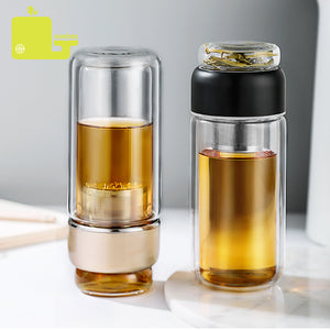 Portable Double Wall Glass with Tea Infuser - Pop Up Life