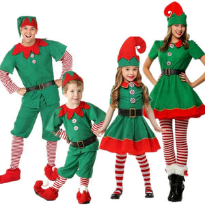 Adult Ladies/Kids Polyester Party Little Elf Cute Costume Christmas Funy Cosplay - Pop Up Life