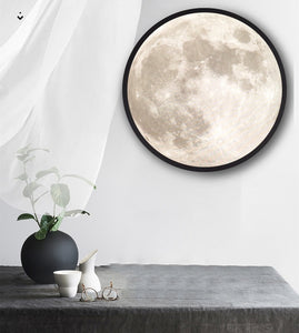 LED Mirror Moon Lamp Mercury Lamps Romantic Makeup Wood Frame Hanging Mirror Girl Gift Bedroom Decor - Pop Up Life