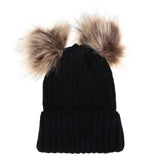 Fashion Faux Fur Parent-child Knitted Hats - Pop Up Life