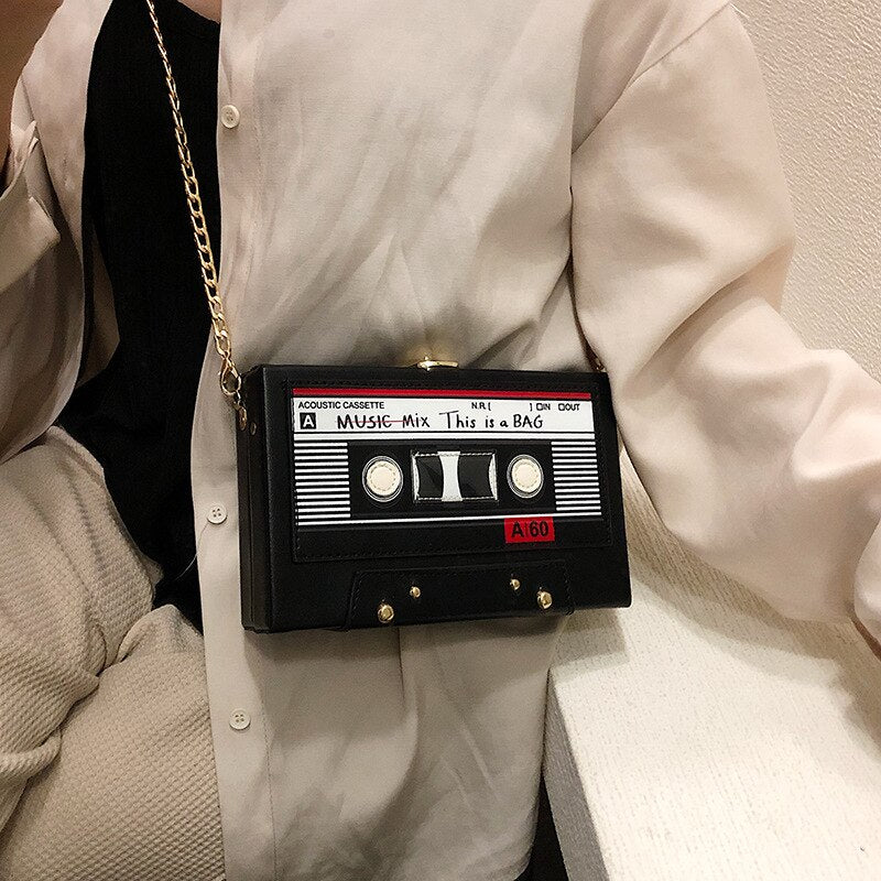 Tape Recorder Chain Crossbody Bag - Pop Up Life