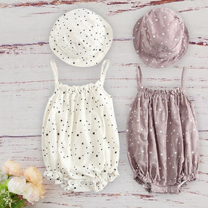 Infant Cotton Kids Clothes Girls For Newborn Baby Summer Baby Outfit With Matched Cap Set - Pop Up Life
