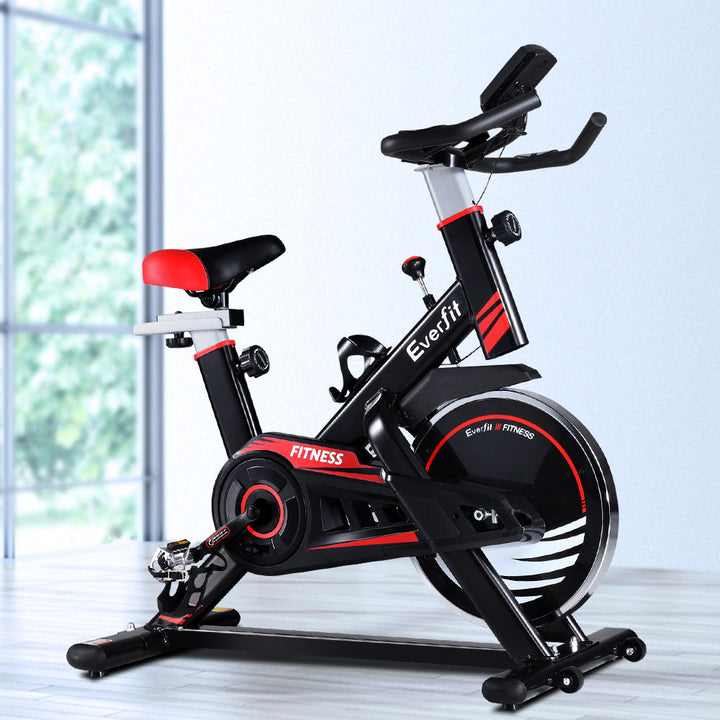 Everfit Spin Exercise Bike Fitness Commercial Home Workout Gym Equipment Black - Pop Up Life
