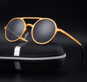 Retro Aluminum Magnesium Sunglasses Polarized Vintage Eyewear Accessories Women Sun Glasses Driving Men Round Sunglasses - Pop Up Life