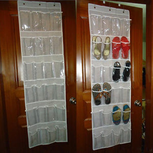 24 Pockets Behind Door Hanging Shoe Organizer - Pop Up Life