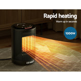 Devanti Electric Fan Heater Portable Ceramic Standing Room Office Heaters 1200W