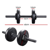 Everfit 12KG Dumbbells Dumbbell Set Weight Plates Home Gym Fitness Exercise - Pop Up Life
