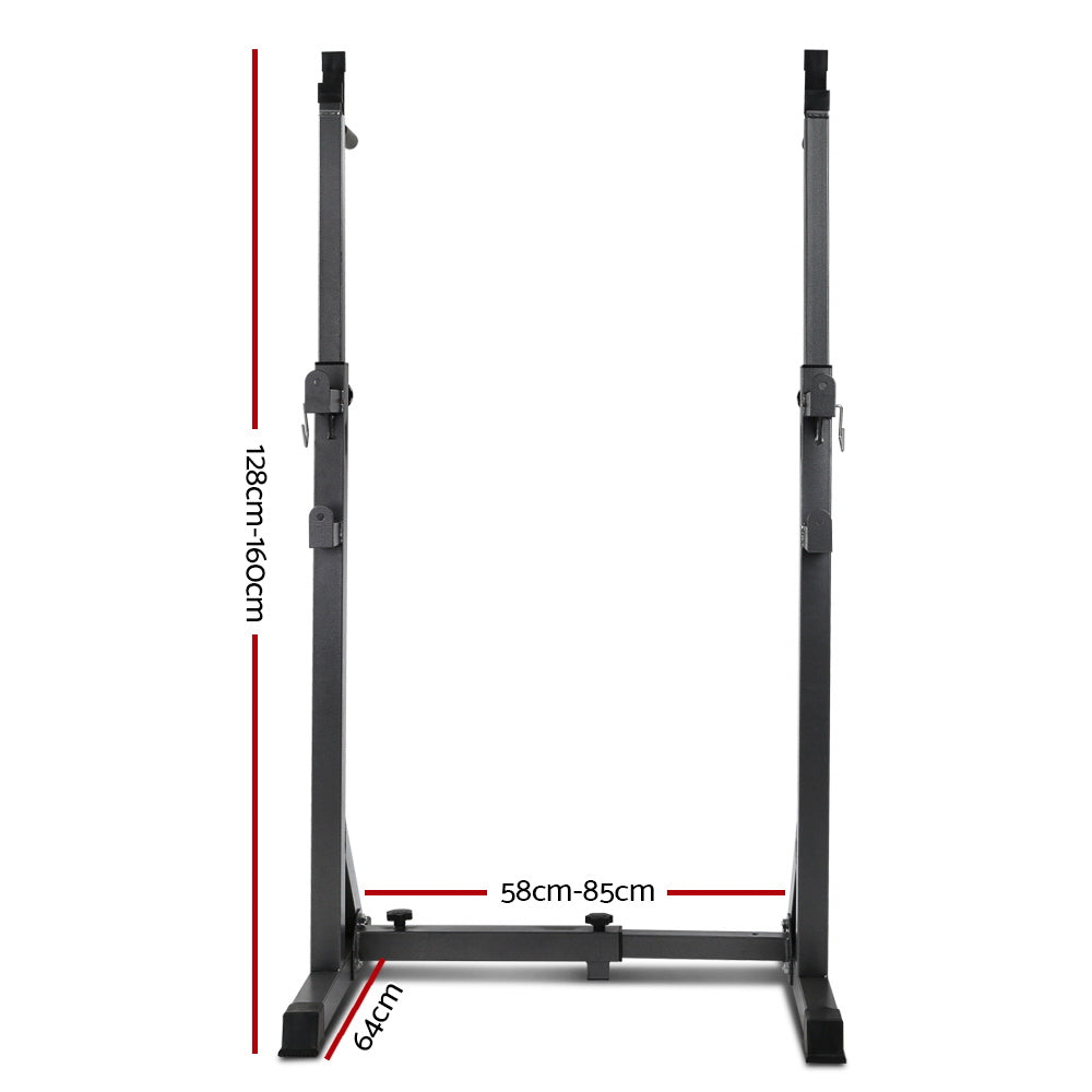 Everfit Squat Rack Pair Fitness Weight Lifting Gym Exercise Barbell Stand - Pop Up Life