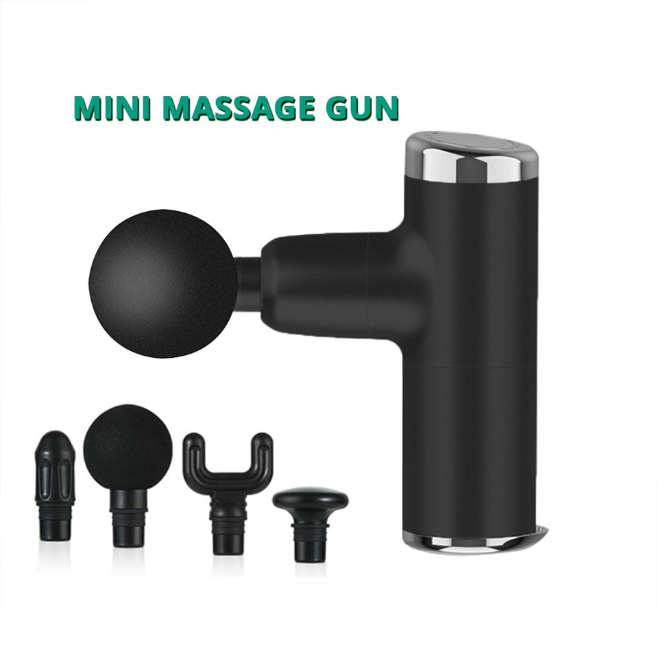 Mini Electric Massage Gun Deep Muscle Fascial Body Massager Gun Tissue Percussion Small Fitness Equipment Acid Relief Pain Relax - Pop Up Life