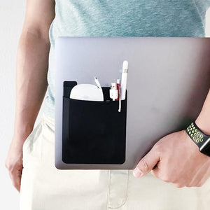 Minimalist Newly Adhesive Laptop Back Storage Bag Mouse Digital Hard Drive Laptop Accessories Organizer Pouch Bag - Pop Up Life
