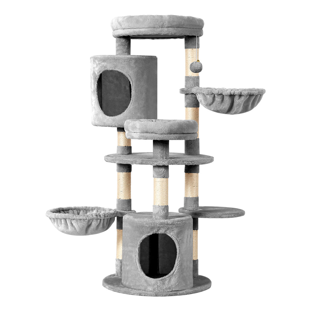 i.Pet Cat Tree Tower Scratching Post Scratcher Wood Condo House Toys Bed 123cm