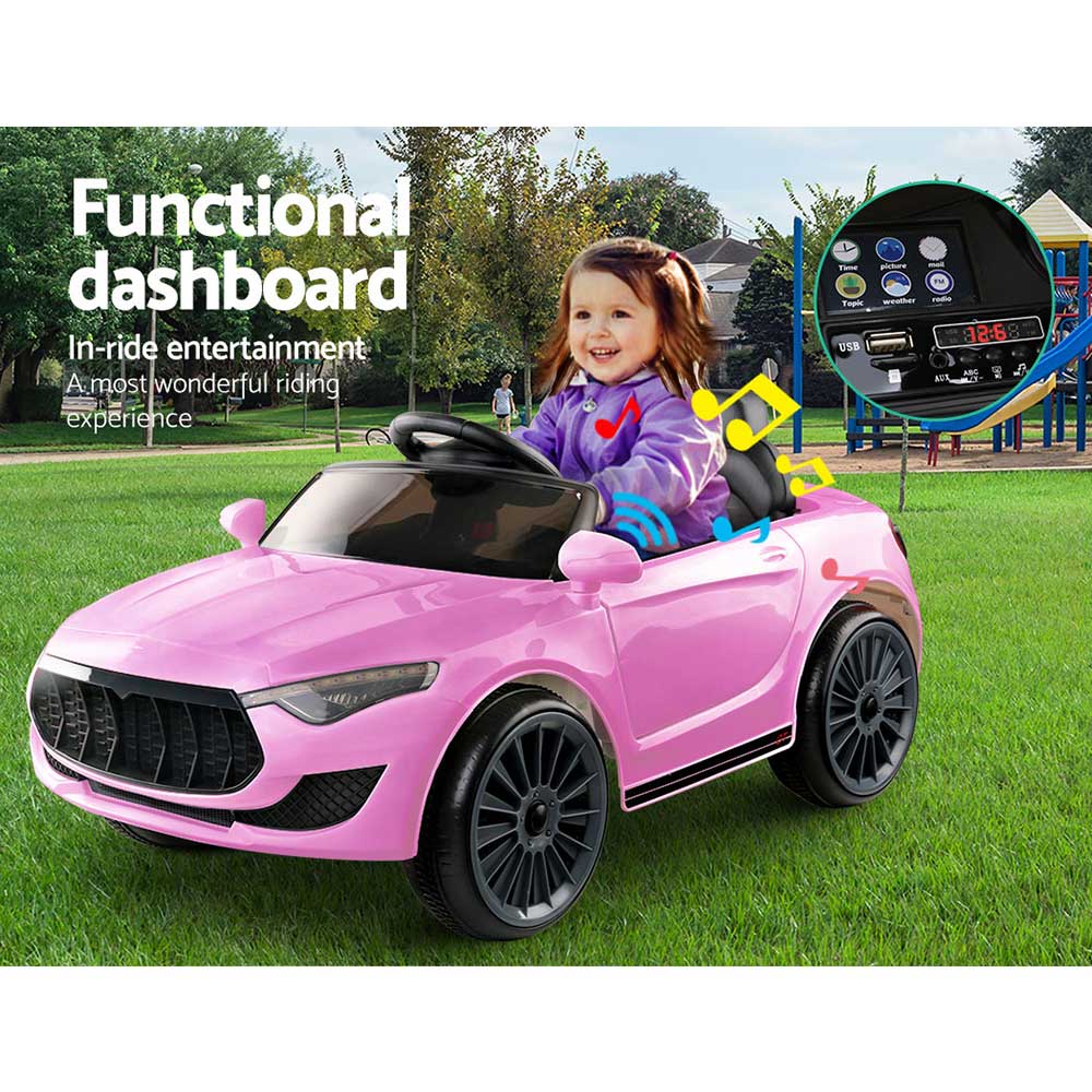Rigo Kids Ride On Car Battery Electric Toy Remote Control Pink Cars Dual Motor