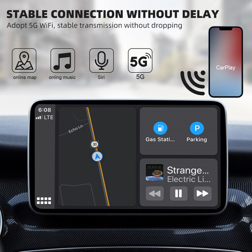 USB Wireless CarPlay Adapter Dongle for Apple iOS Car Auto Navigation Player NEW