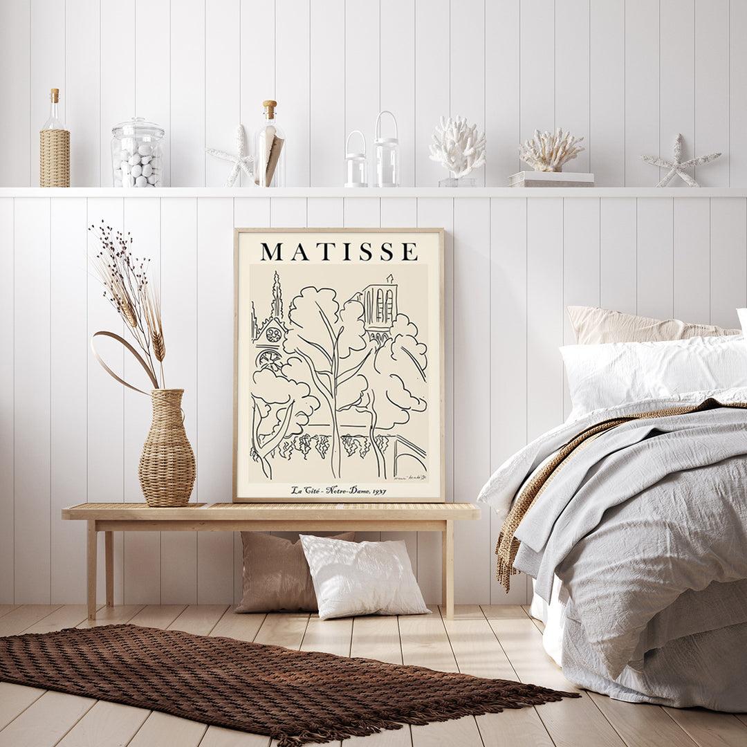 Wall Art 90cmx135cm Line Art By Henri Matisse Wood Frame Canvas
