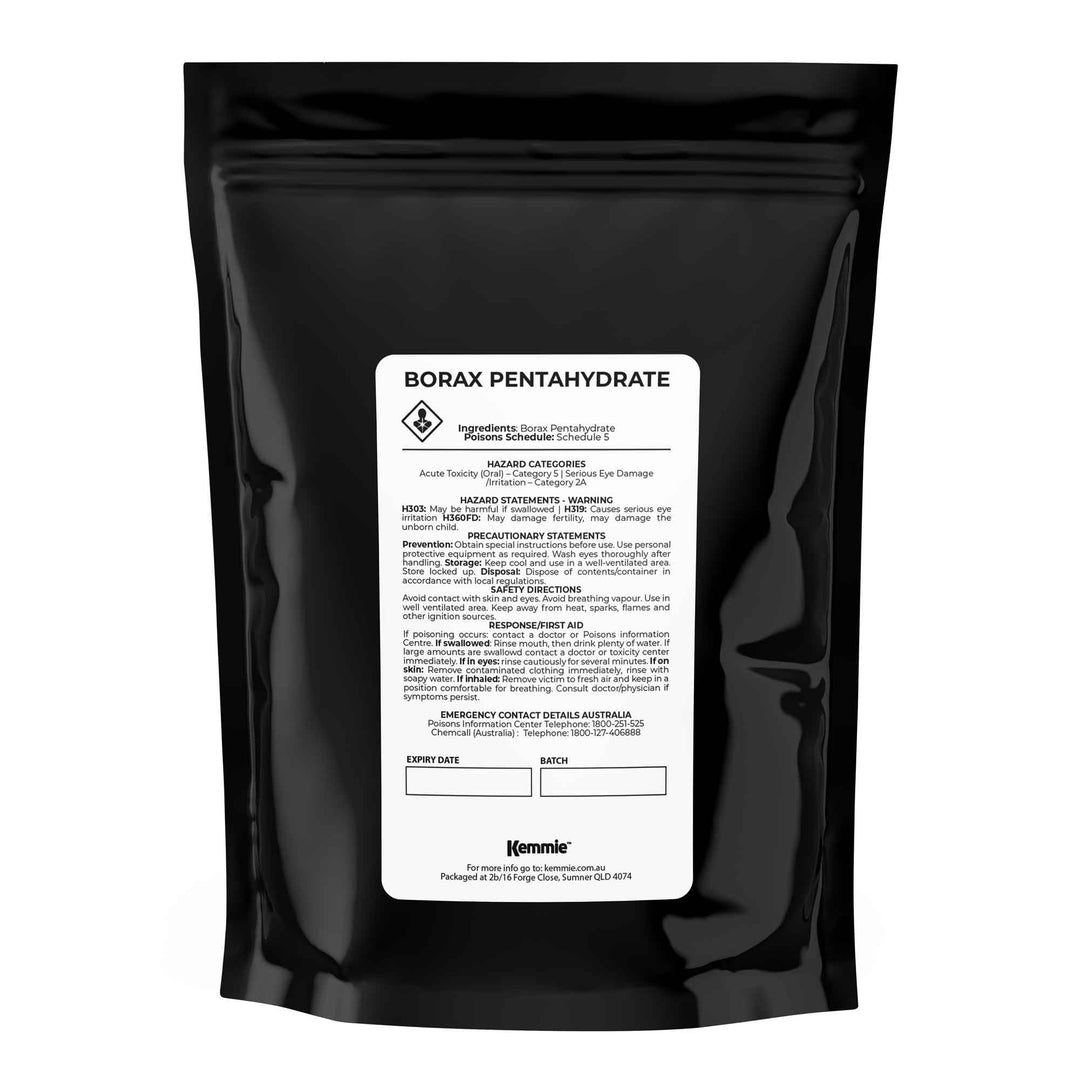 1Kg Borax Powder - Sodium Borate Tetraborate Pentahydrate Resealable Bag