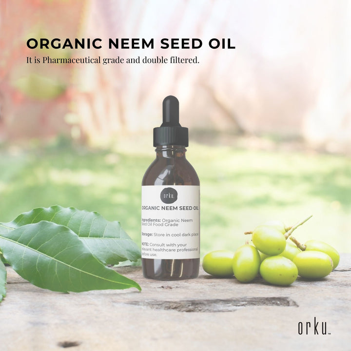 25ml Organic Neem Seed Oil Pure Pharmaceutical Cold Pressed Azadirachtin Indica