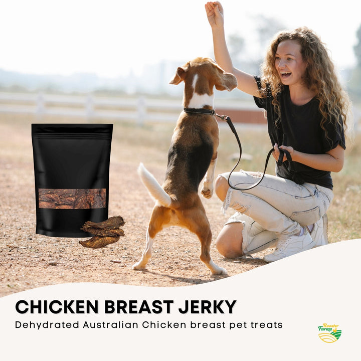400g Dog Treat Chicken Breast Jerky - Dehydrated Australian Healthy Puppy Chew