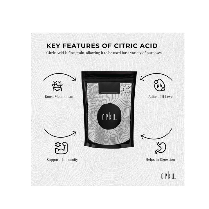 Bulk 20Kg Citric Acid Powder - Food Grade Anhydrous GMO Preservative Free c6h807