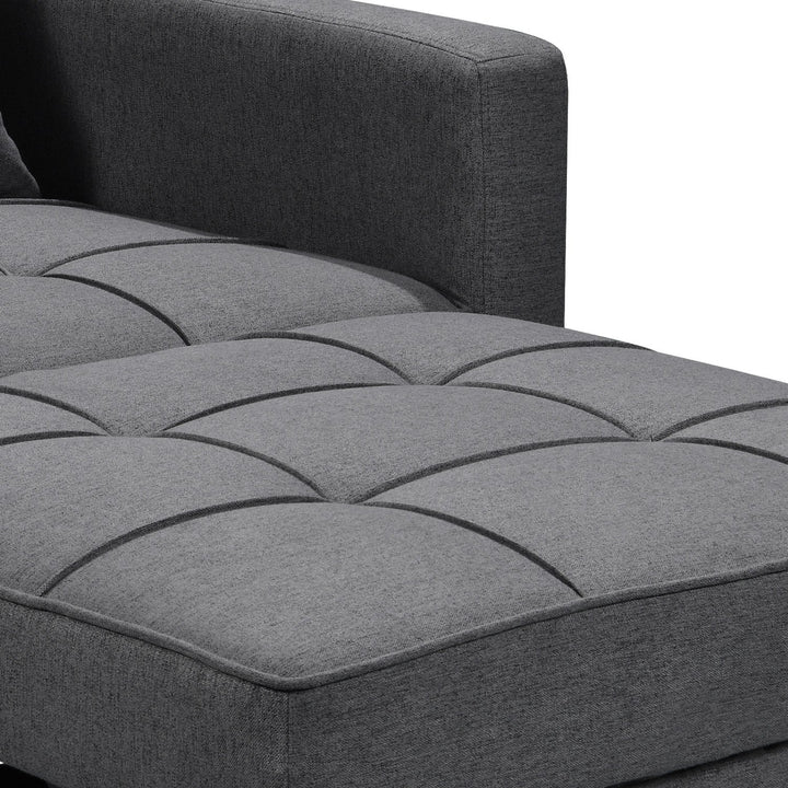 Sarantino Suri 3-in-1 Convertible Lounge Chair Bed - Dark Grey