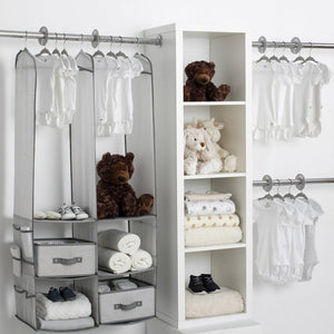 Delta Children 24 Piece Nursery Storage Set - Cool Grey Cool Grey