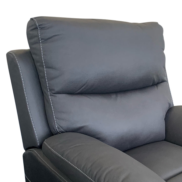 3 Seater Finest Fabric Electric Recliner Feature Multi Positions Ultra Cushioned USB Outlets in Charcoal Colour